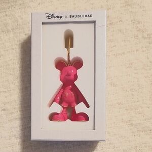 Hot Pink Metal Mickey Mouse Bag Tag